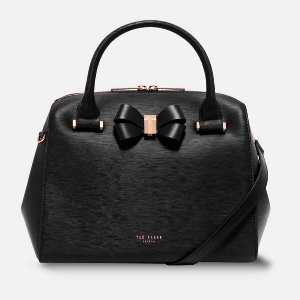 TED BAKER Bow Detail Leather Bowler Bag